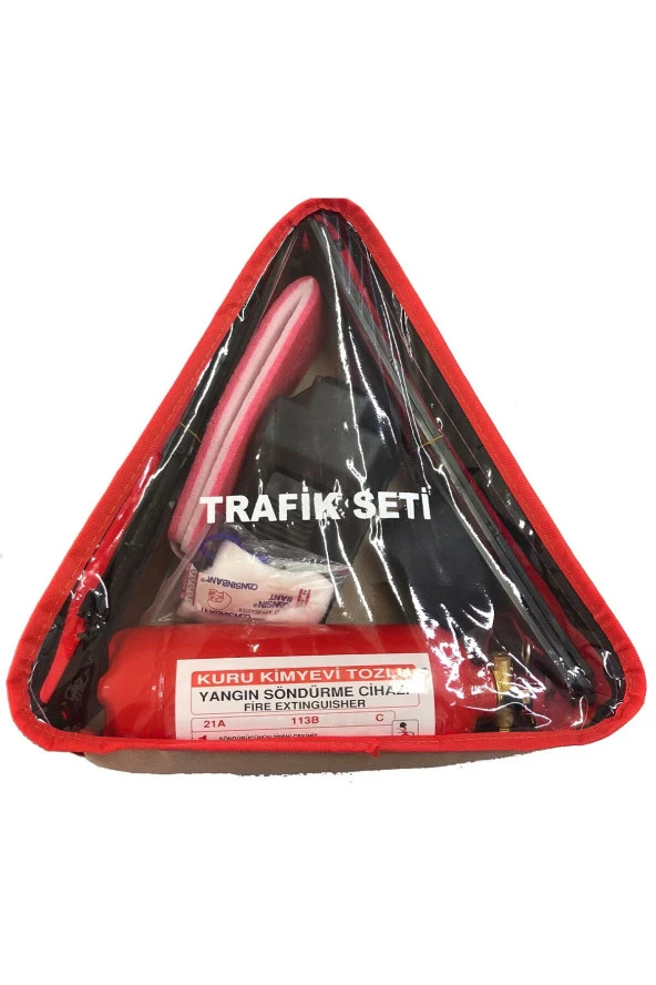 Trafik Seti ve Kuru Kimyevi Tozlu 40 Map Abc Araç Yangın Söndürme Tüpü 1 kg ürün görseli 1