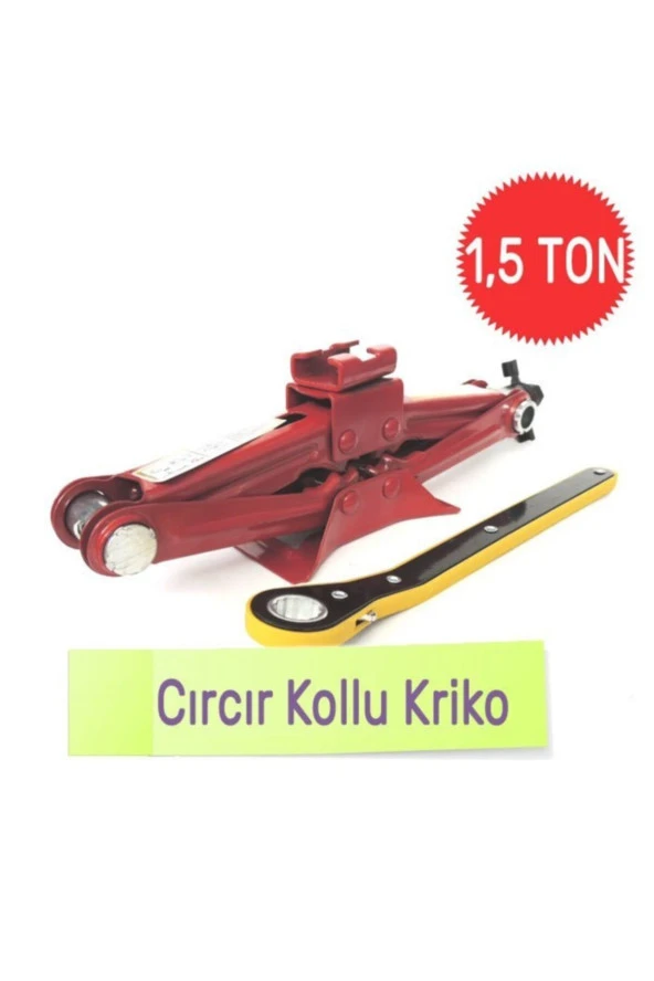 Oto Kriko Cırcır Kollu Makas Kaldırma Akordiyon Araç 1,5 Ton ürün görseli 1