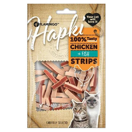 Flamingo Chicken Fish Strips Tavuk Ve Balık Etli  Kedi Ödülü 85 Gr   Skt : 09/2027 ürün görseli 1