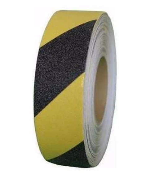Kaydırmaz Bant 50 mm 15 metre Sarı Siyah renk Yüksek Tutuş Starline Marka  Suya Dayanıklı ürün görseli 1