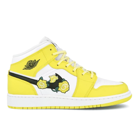 Jordan 1 Mid Dynamic Yellow Floral (GS) AV5174-700 ürün görseli 1