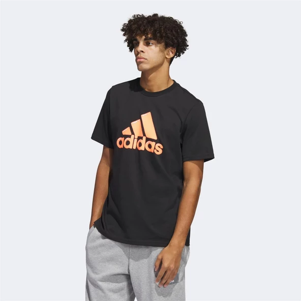ADİDAS  Logo Pen Fill - Sportswear Graphic Erkek Siyah T-Shirt-HS2513 ürün görseli 1