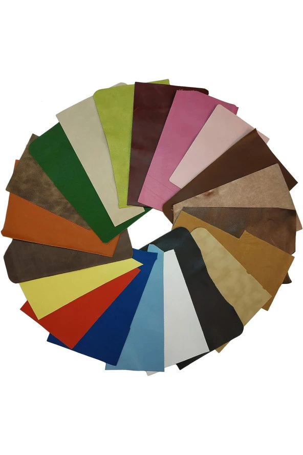 osm design&leather Gerçek Deri Parçaları 500 Gram Jumbo Boyutlar | 6-7 Kare Ayak dana derisi parçaları | 15 Parça ürün görseli 1