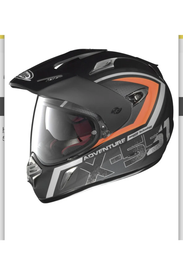 X-lite Helme X-551 Adventure Full Face Schwarz Orange Matt ürün görseli 1