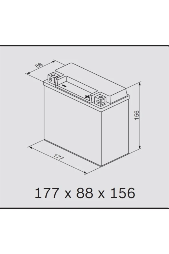 18 Amper ytx20l-4 / Ytx20l-bs M6023 Agm Akü - Resim 2