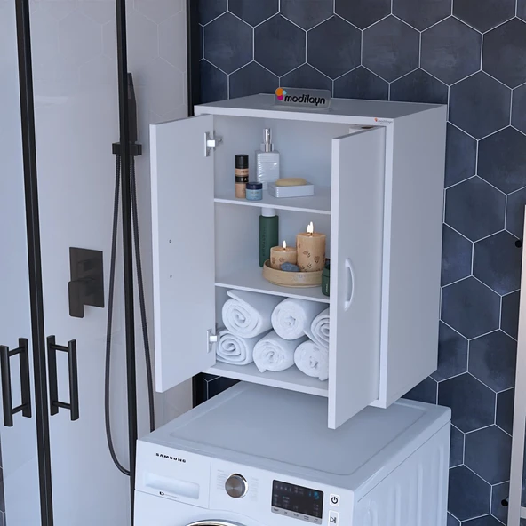 Modilayn ERA 55 x 85 x 32,5 cm Makine Üstü Çok Amaçlı Asma Banyo & Mutfak Dolabı ürün görseli 1
