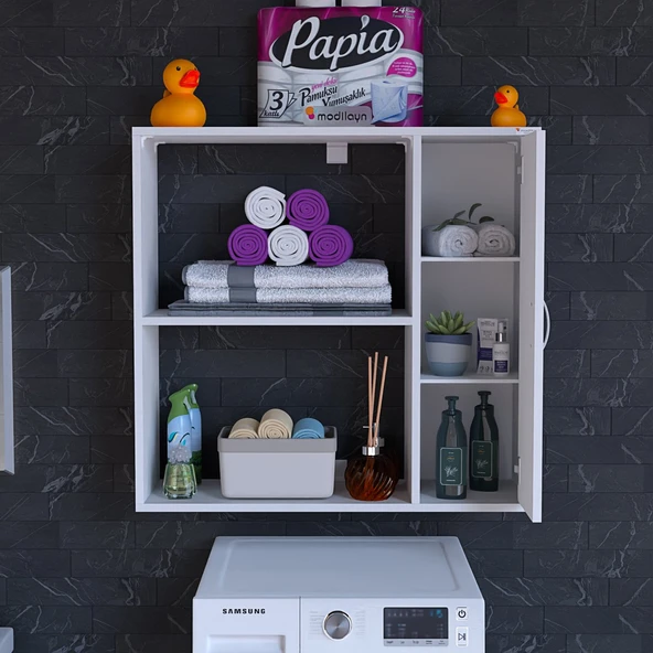 Modilayn URLA 90 x 85,5 x 32,5 cm Makine Üstü Çok Amaçlı Asma Mutfak & Banyo Dolabı ürün görseli 1