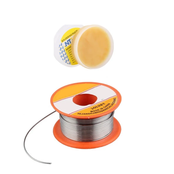 Makaralı Lehim Teli 40/60 Kalay / Kurşun + Lehim Pastası 2Li Set ürün görseli 1