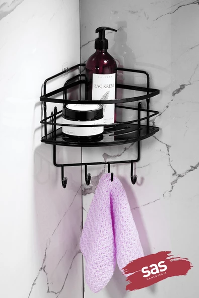 Yapışkanlı Ömür Boyu Paslanmaz Kristal Ayarlanabilir Raf Banyo Düzenleyici Şampuanlık LK-01 SSSK ürün görseli 1