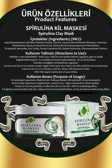 Spirulina Kil Maskesi - Resim 2