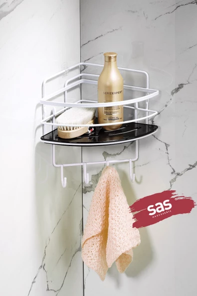 Yapışkanlı Ömür Boyu Paslanmaz Kristal Ayarlanabilir Raf Banyo Düzenleyici Şampuanlık LK-01 BSBK ürün görseli 1