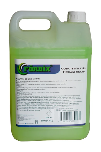 FORBİX ARABA TEMİZLEYİCİ FIRÇASIZ  YIKAMA ŞAMPUANI 5 KG ürün görseli 1