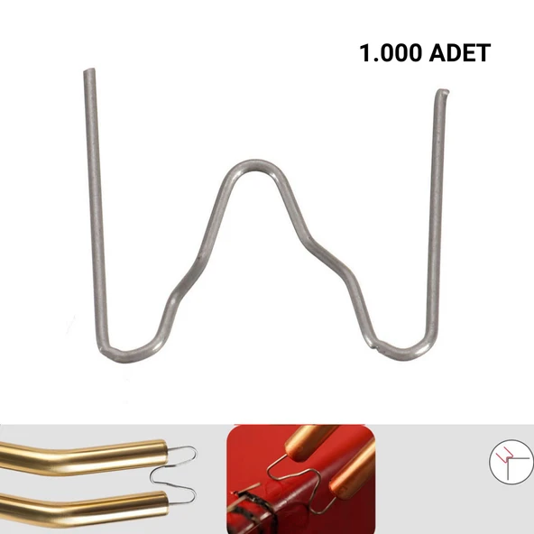 1000 ADET 0,8 MM DIŞ KÖŞE PLASTİK KAYNAK ZIMBA TELİ ürün görseli 1