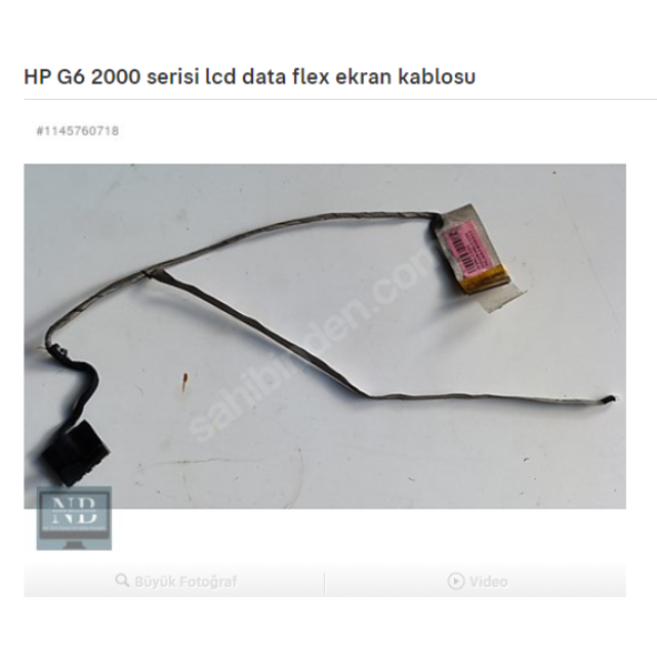 Hp G6-2000 G6-2100 G6-2200 SERİSİ LCD DATA FLEX KABLO ürün görseli 1