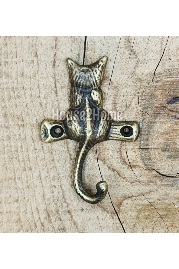 El Yapımı Pirinç Kedi Askı ürün görseli 1