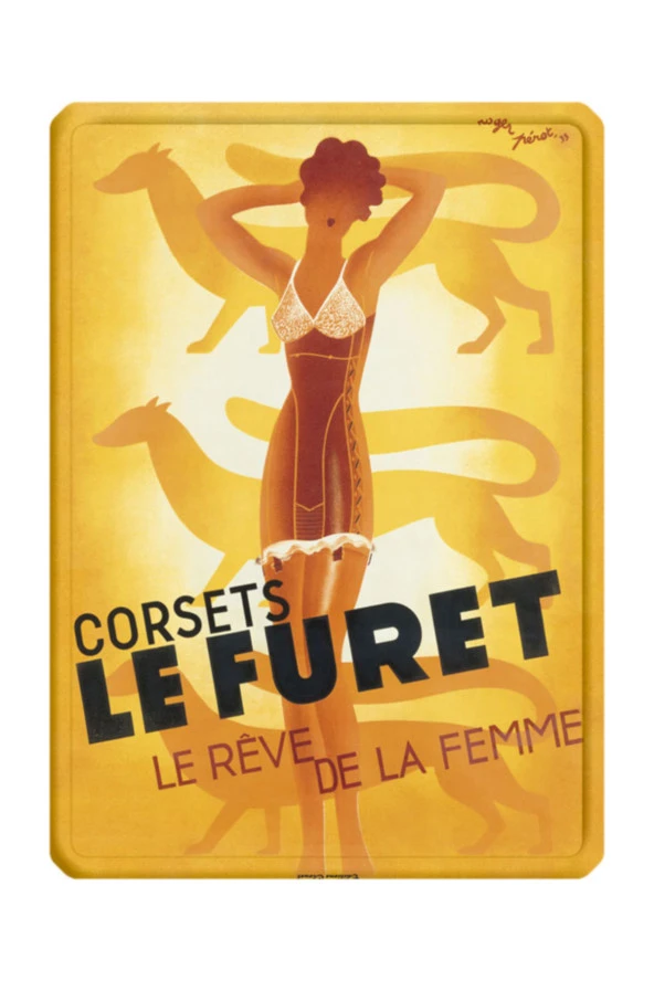 Metal Poster  Corset Le Furet 15X21 ürün görseli 1