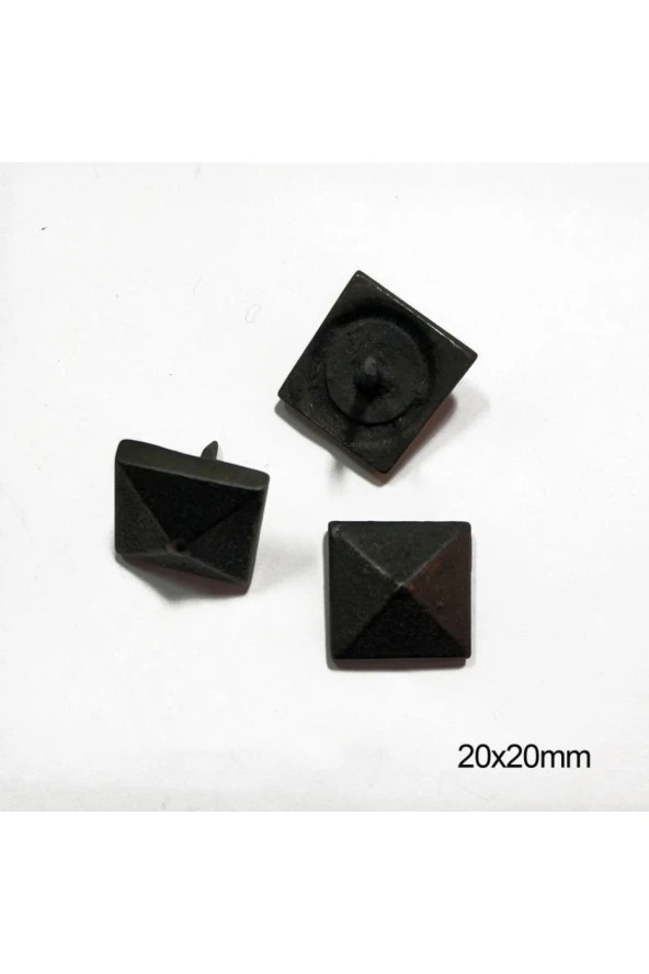 El Yapımı Eskitme Pirinç Kare Kabara 20 Adet 20x20mm ürün görseli 1