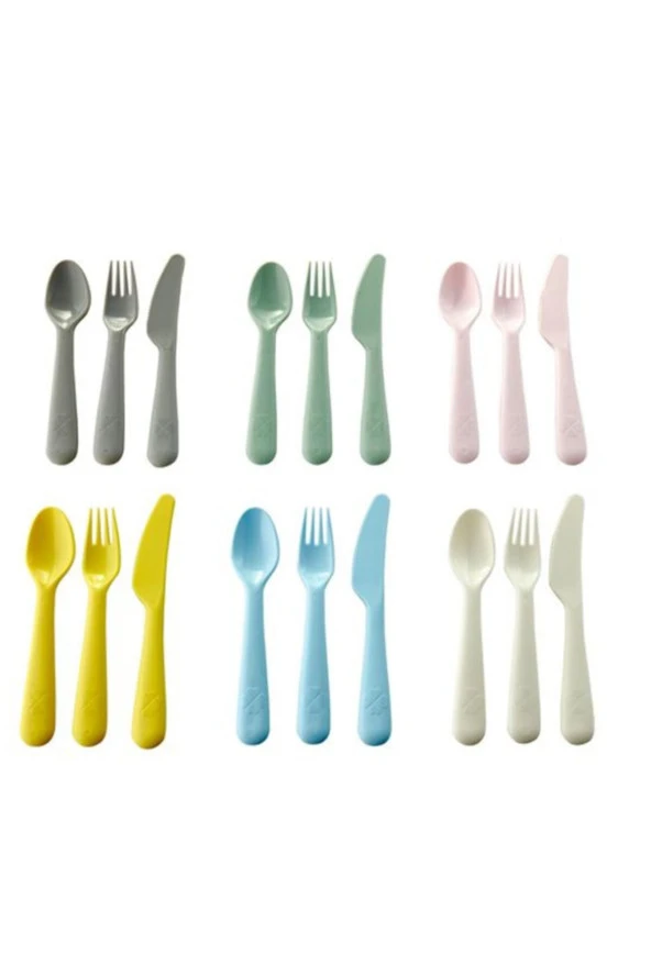 IKEA Kalas Çatal Bıçak Seti, Pastel Tonlar 1 Pakette 6 Renk Vardır 18 Parça ürün görseli 1