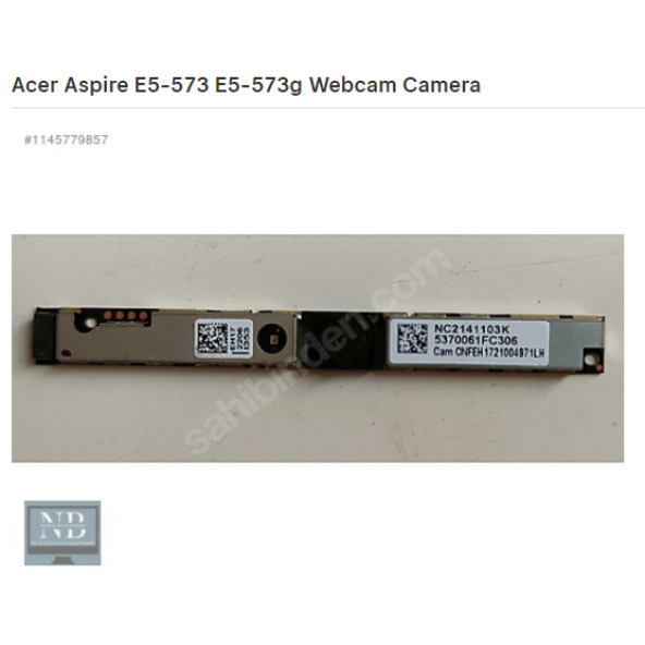 Acer Aspire E5-573 E5-573g Webcam Camera ürün görseli 1