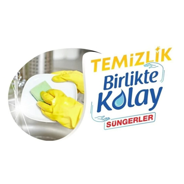 Koroplast Oluklu Bulaşık Süngeri 5 Li - Resim 2