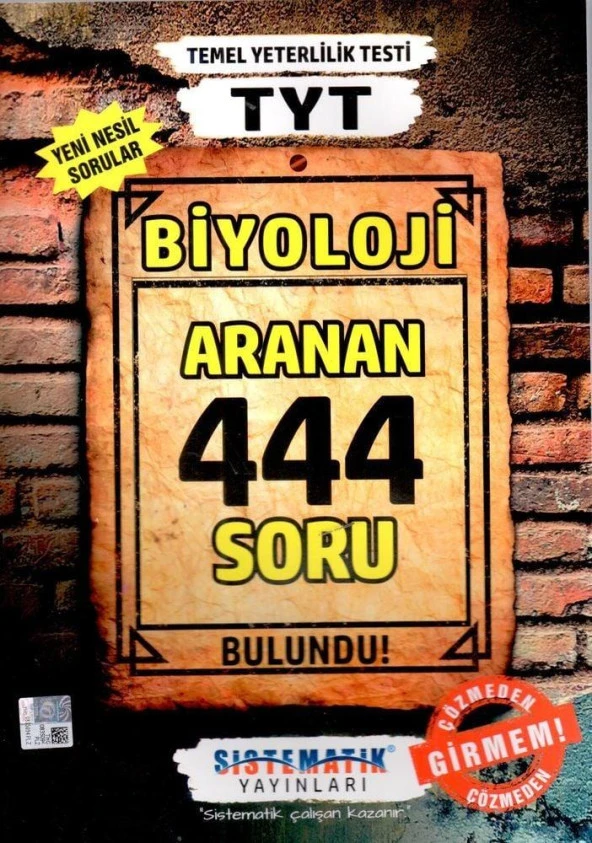 TYT Biyoloji 444 Aranan Soru Sistematik Yayınları ürün görseli 1