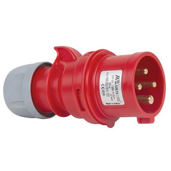 METE ENERJİ 406103V 4X16A. Ip44 Düz Fiş-(Vidalı Bağ.) ürün görseli 1