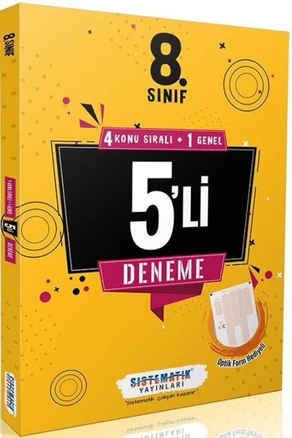 8. Sınıf Tüm Dersler 5 li Deneme Sistematik Yayınları ürün görseli 1