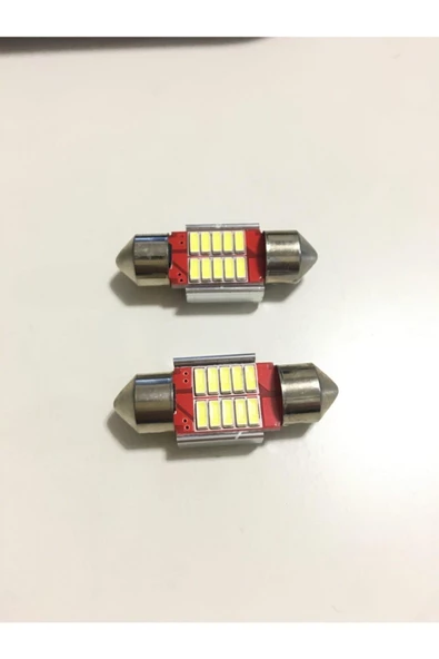 Japon Tip Sofit Ampul 12 Volt Beyaz 12 Ledli 31mm 2 Adet Sofit Led ürün görseli 1