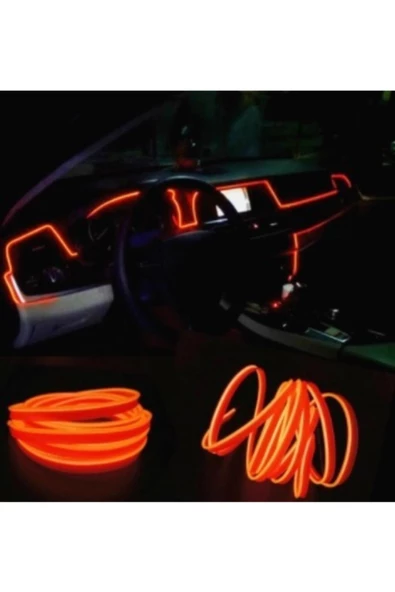 Ip Neon - Ip Neon Led Turuncu 2 Metre - Araç Içi Ip Neon Led - Torpido Ip Led - Torpido Led ürün görseli 1