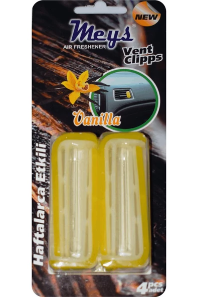 Oto Petek Kalorifer Kokusu Sarı - 1 Paket (4ADET) - Clips Mandal Araba Kokusu ürün görseli 1