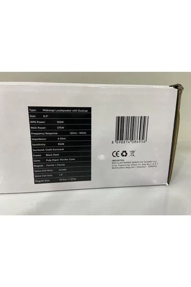 Rs-m6ufo 16 Cm 375 Wat 150 Rms Pro Seri Midrange - Resim 3