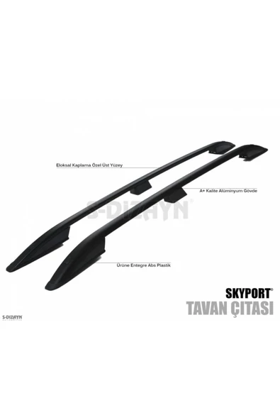 Dacia Dokker Tavan Çıta Port Bagaj Siyah Skyport 2013 Üzeri ürün görseli 1