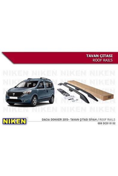 Dacia Dokker Tavan Çıtası Port Bagaj Taşıyıcı Siyah ürün görseli 1