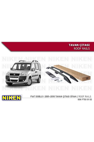 Fiat Doblo Tavan Çıtası Port Bagaj Taşıyıcı Siyah 2001 / 2010 ürün görseli 1
