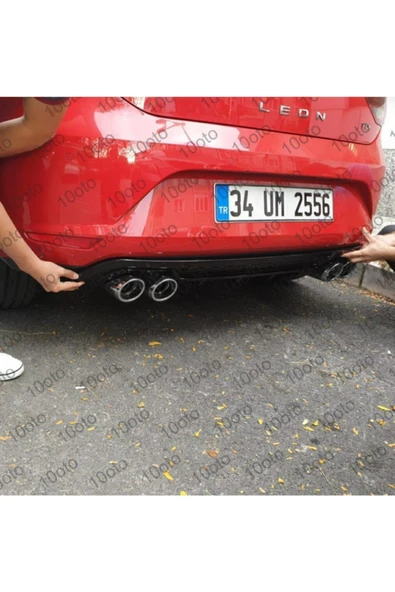 Seat Leon Difüzör Mk3 - 3,5 Üniversal Plastik Piano Black 4çıkış ürün görseli 1