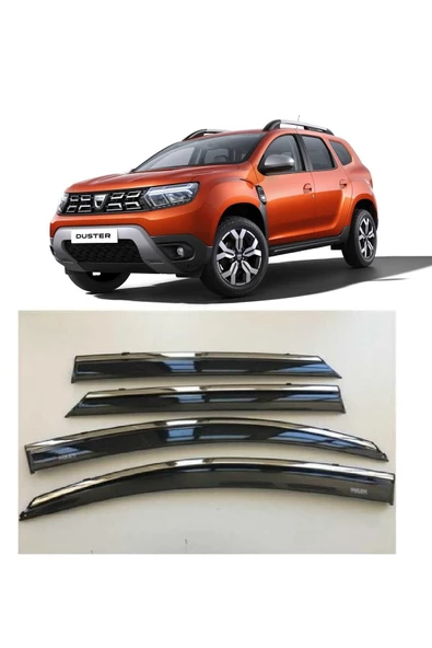 Dacia Duster Kromlu Cam Rüzgarlığı Krom Rüzgarlık 2018-2023 ürün görseli 1