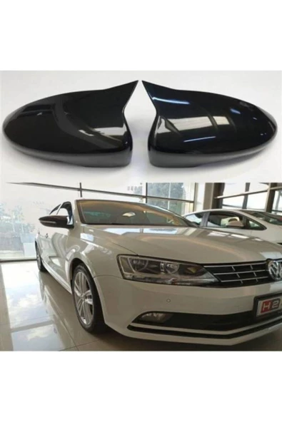 Volkswagen Jetta Mk6 Golf Mk6 Scirocco Passat B7 Ve Cc 2011-2014 Yarasa Ayna Kapağı, Parlak Siyah ürün görseli 1
