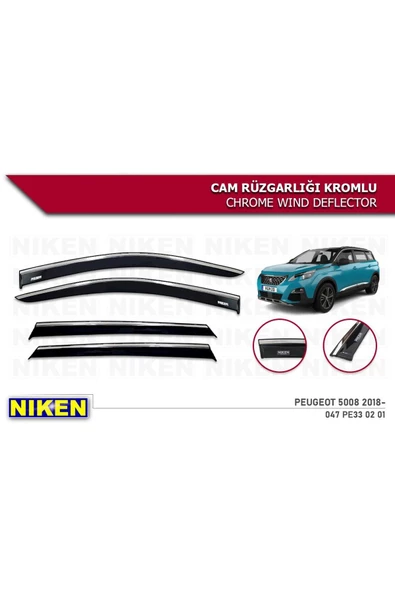 Peugeot 5008 Kromlu Cam Rüzgarlığı 2018 Sonrası ürün görseli 1