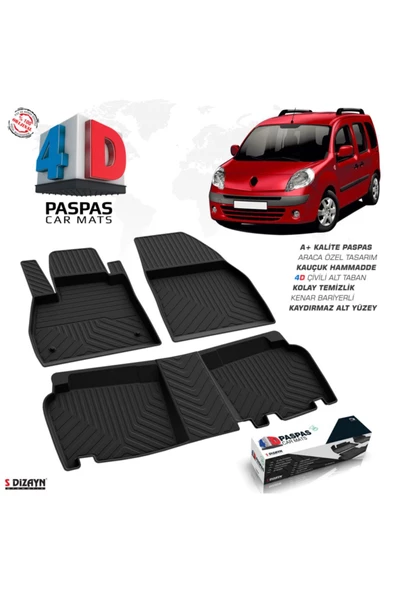 Kangoo 4d Havuzlu Paspas Omsa 2008 + - Resim 2