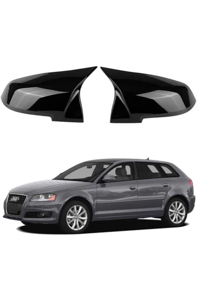 Audi A3 04-08 Araca Özel Batman Yarasa Ayna Kapağı Pianoblack ürün görseli 1