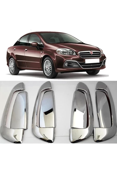 Fiat Linea Kapı Kolu Krom 8 Parça 2007-2022 uyumlu ürün görseli 1