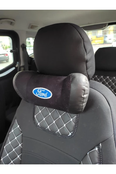 FORD LOGOLU LÜX OTO BOYUN YASTIĞI (2 ADET) SİYAH ürün görseli 1