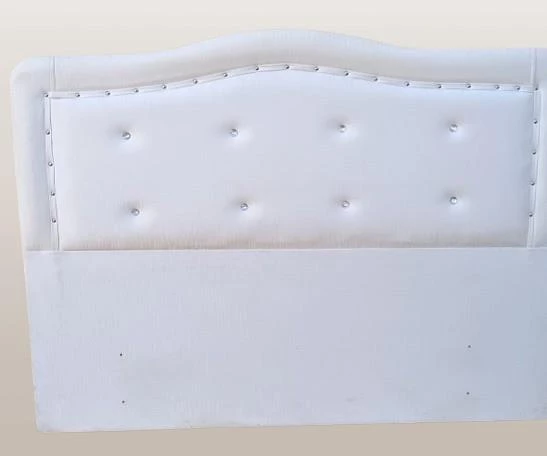 Başlık 90337 DK Çift 150 cm Model Dalga Suni Deri Beyaz Kumaş Kapitne El Yapım ürün görseli 1