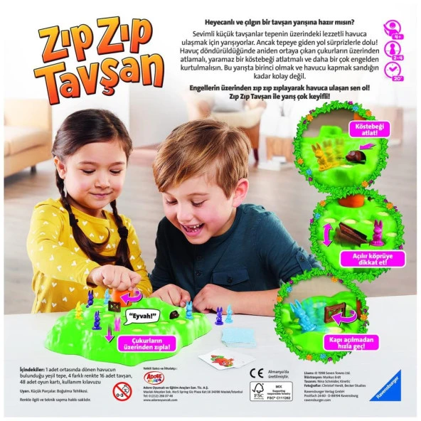 PTTAVM: Adore oyuncak Ravensburger Zıp Zıp Tavşan Yeni 209767