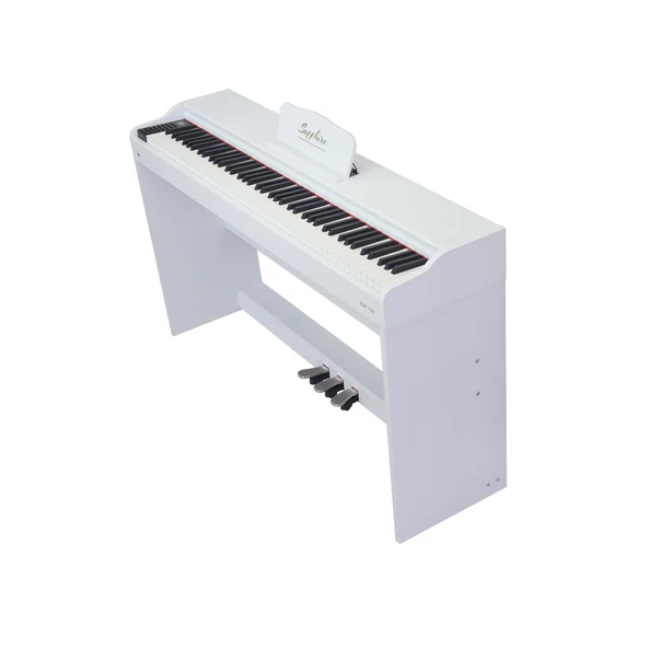 Jwin Sapphire SDP-120 Çekiç Aksiyonlu 88 Tuşlu Dijital Piyano - Beyaz ürün görseli 1
