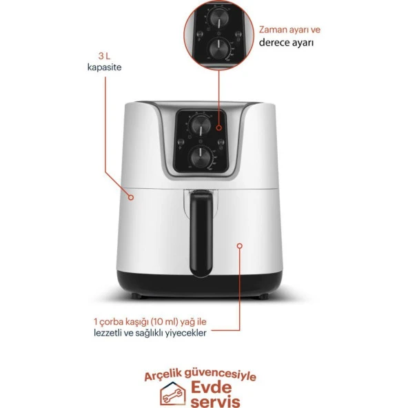Grundig Airfryer FR 4032 A Az Yağlı Pişirici ürün görseli 1