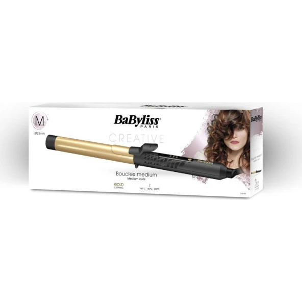 Babyliss C425E Gold Ceramic 25 mm 200°C LED Ekran ürün görseli 1