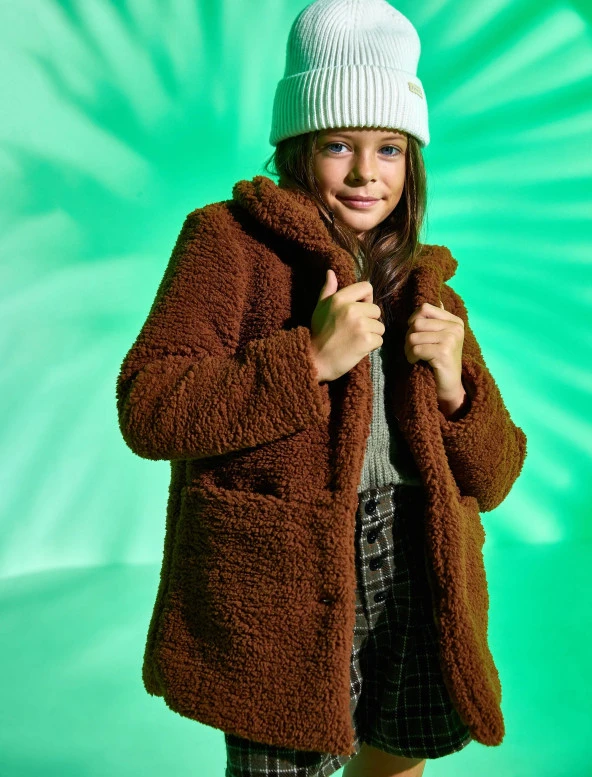 Koton Kids Gömlek Yaka Sherpa Kaban ürün görseli 1