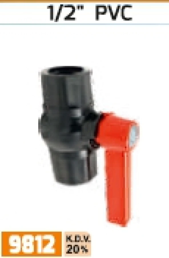 1/2 PVC Küresel Vana ürün görseli 1