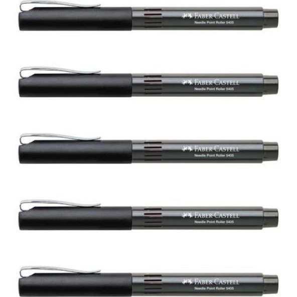 Faber-Castell 5405 Roller Kalem 0.5 Mm Iğne Uçlu Siyah 5 Adet ürün görseli 1